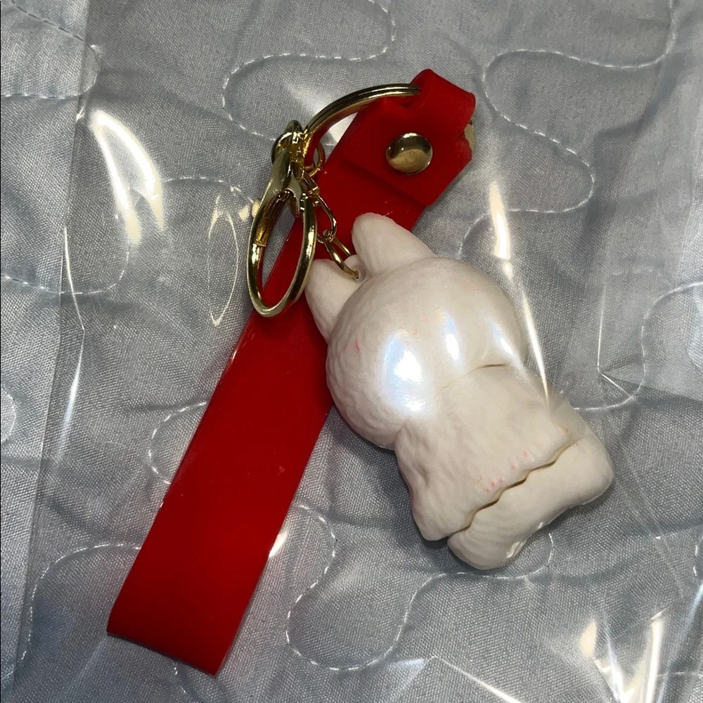 Coca-Cola Character Keychain with Red Lanyard